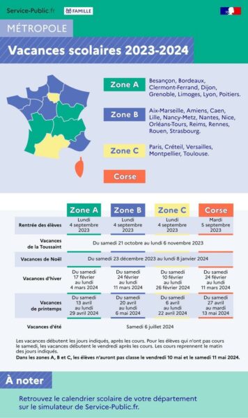 vacances scolaires 2023
